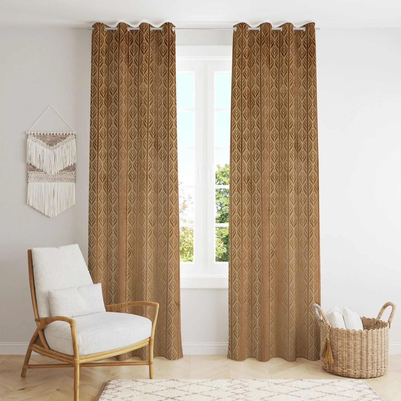 kaanudo 275 cm (9 ft) Long Door Velvet Room Darkening Curtain (Pack Of 2)-picture-12