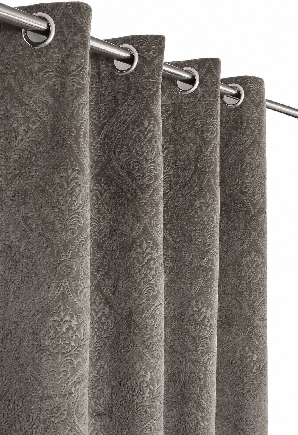 152 cm (5 ft) Window Velvet Room Darkening Curtain (Pack Of 2)-image-4