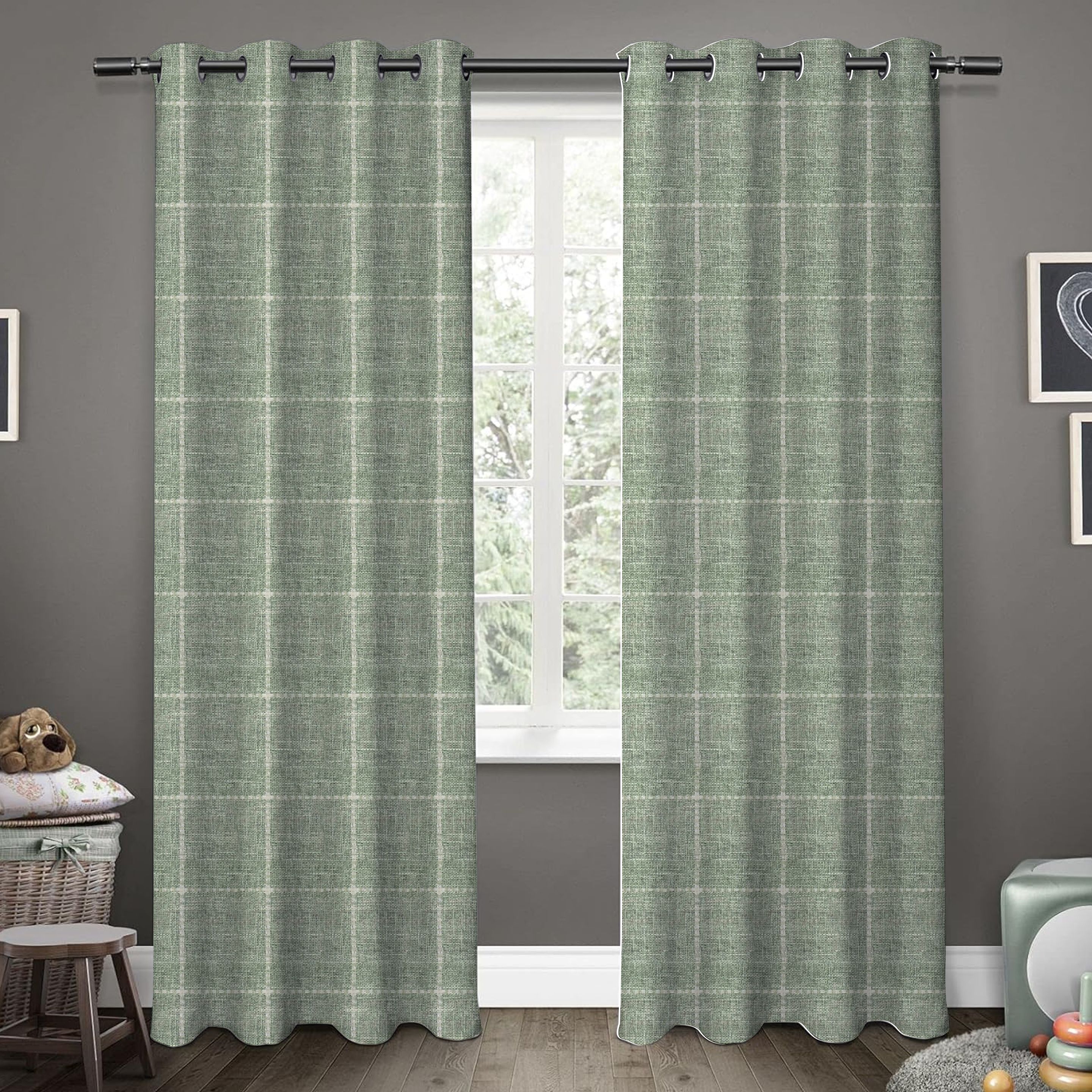 275 cm (9 ft) Long Door Polyester Room Darkening Curtain (Pack Of 2)-image-9