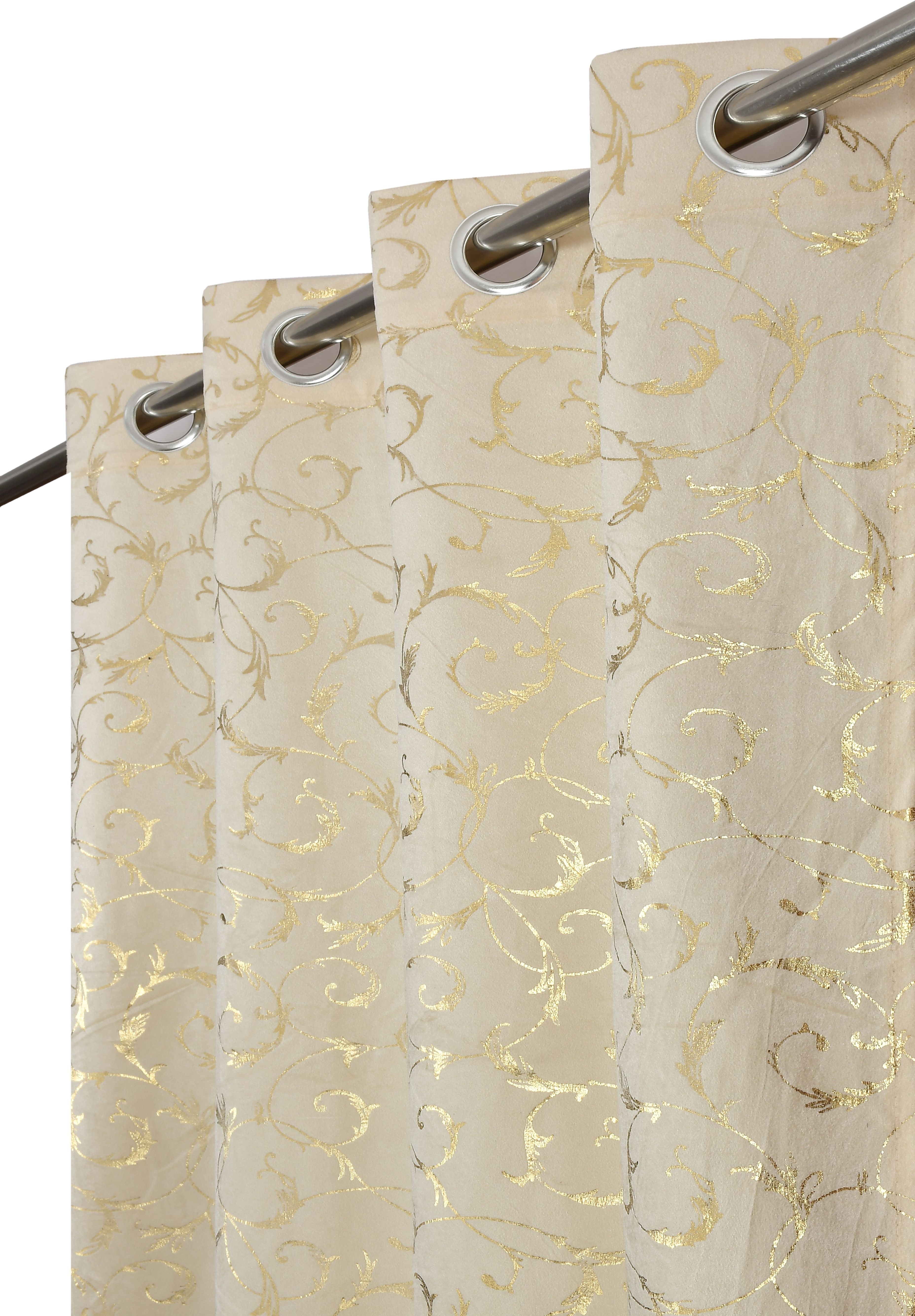 152.4 cm (5 ft) Velvet Room Darkening Window Curtain (Pack Of 2)-image-40