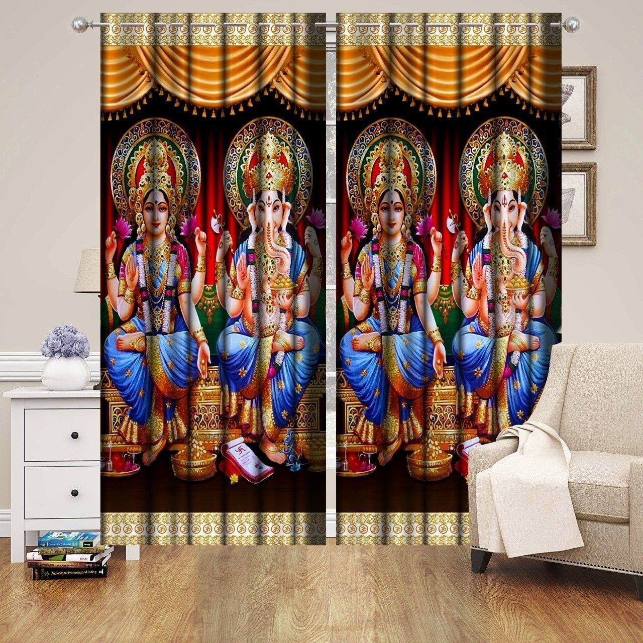 275 cm (9 ft) Long Door Polyester Room Darkening Curtain (Pack Of 2)-image-13