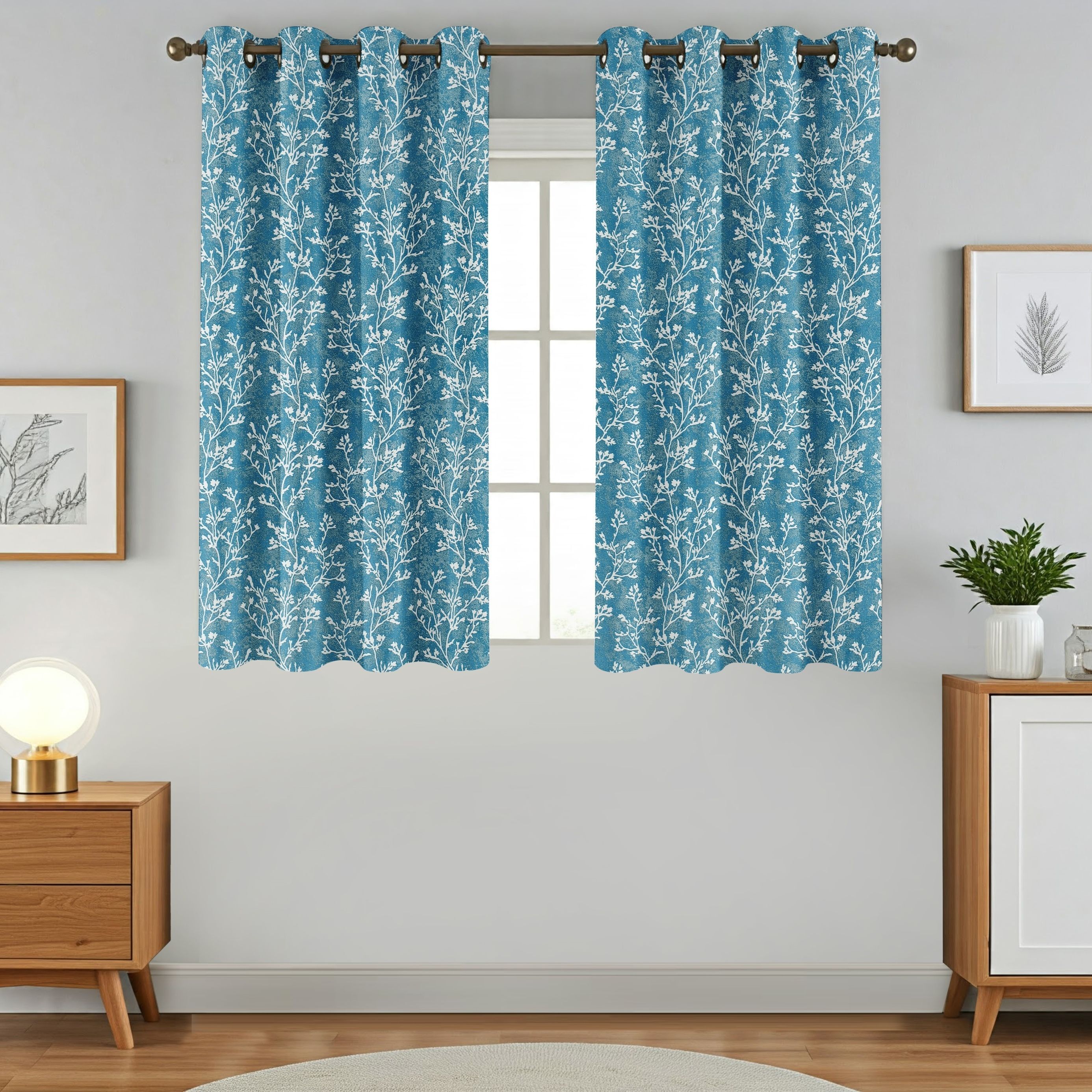 homefab india 152.4 cm (5 ft) Window Polyester Room Darkening Curtain (Pack Of 2)-picture-11