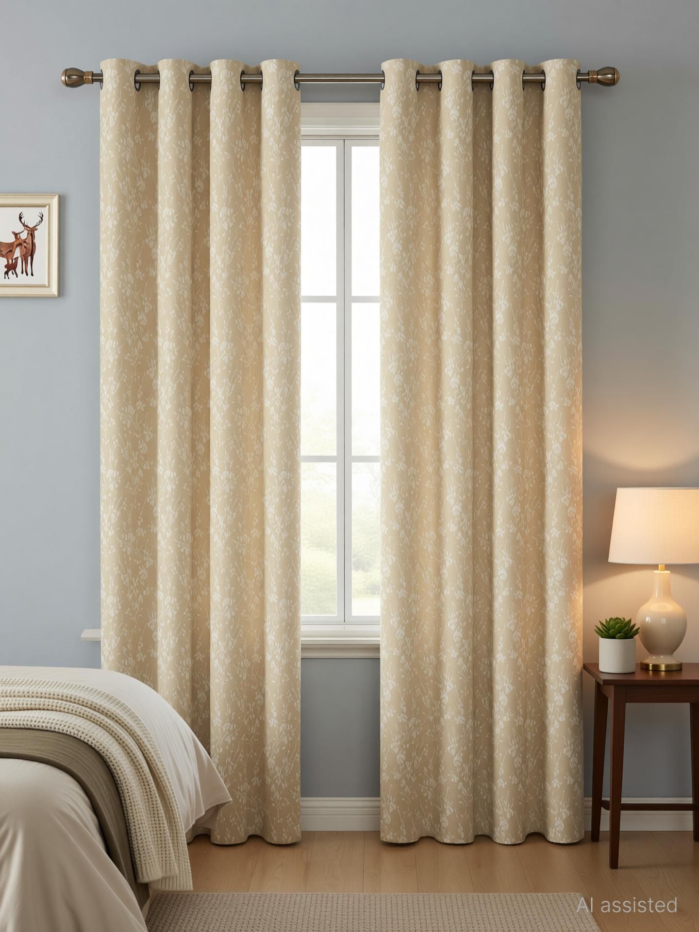ruhi home furnishing 274 cm (9 ft) Long Door Cotton Room Darkening Curtain (Pack Of 2)-picture-23