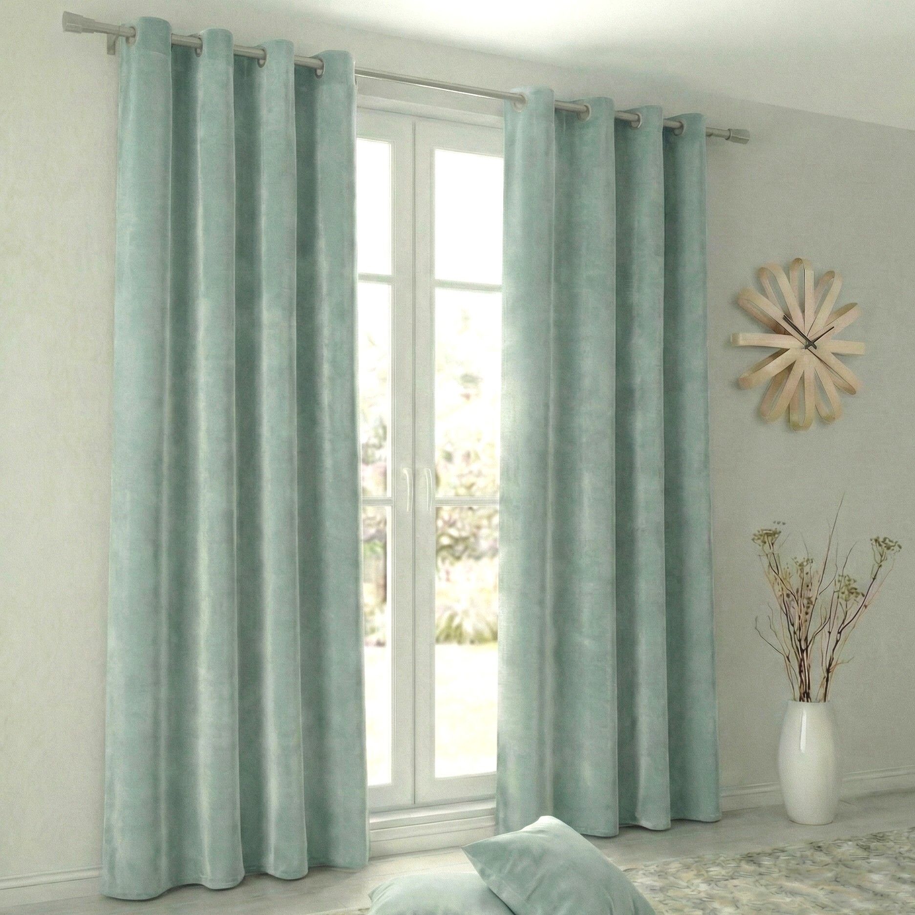 183 cm (6 ft) Window Velvet Room Darkening Curtain (Pack Of 2)-image-7