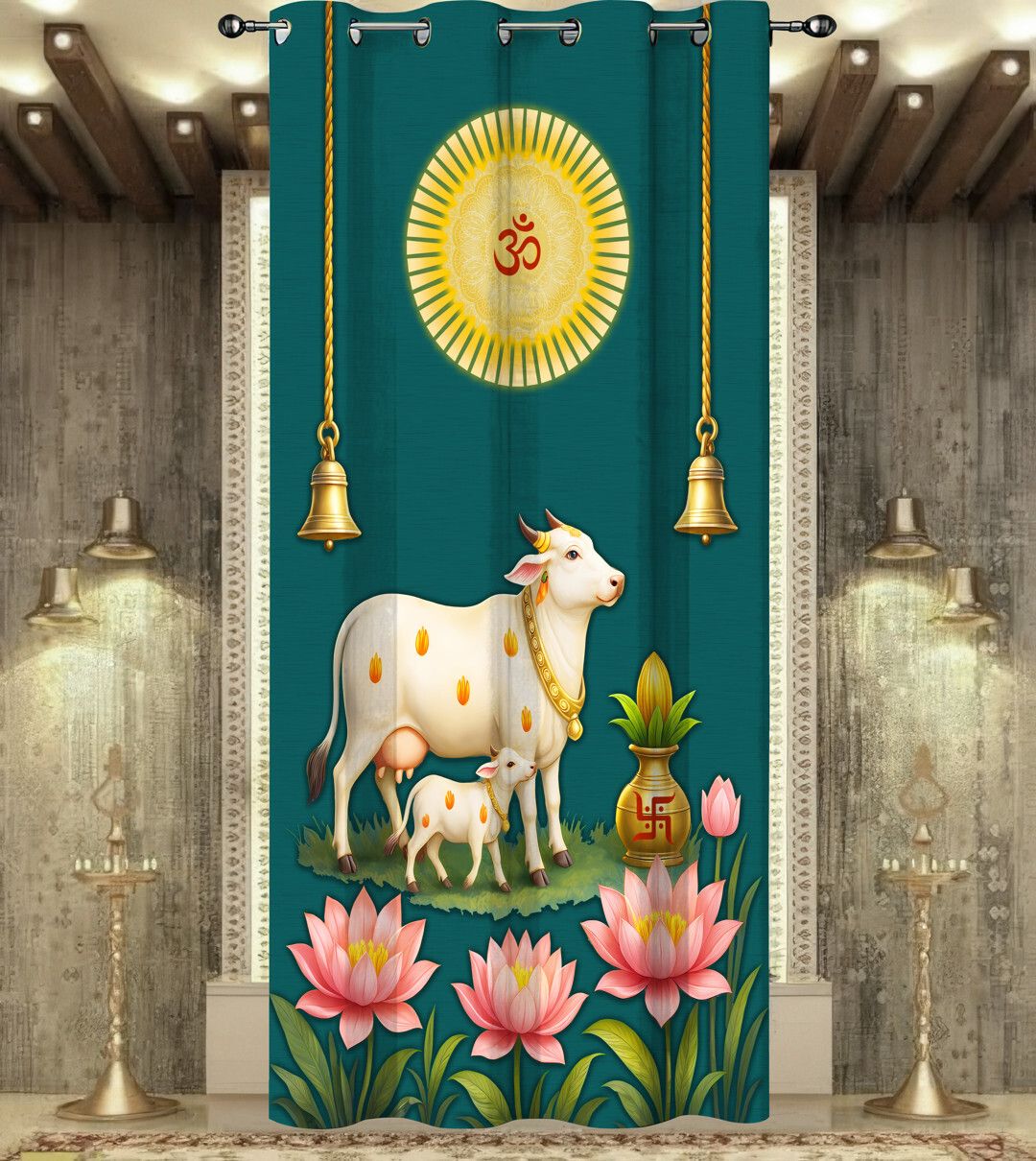 homebrew 213.36 cm (7 ft) Door Polyester Semi Transparent Curtain Single Curtain-picture-17