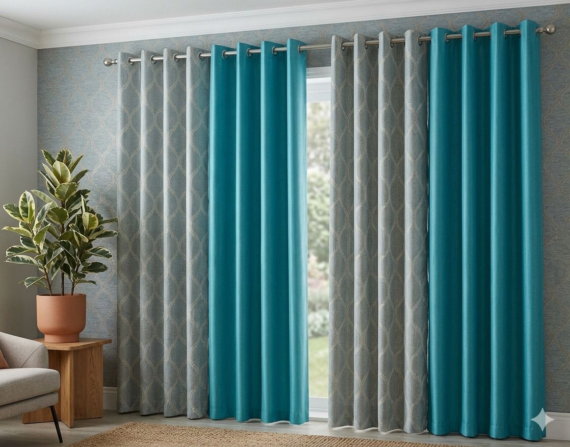 214 cm (7 ft) Door Polyester Semi Transparent Curtain (Pack Of 4)-image-29