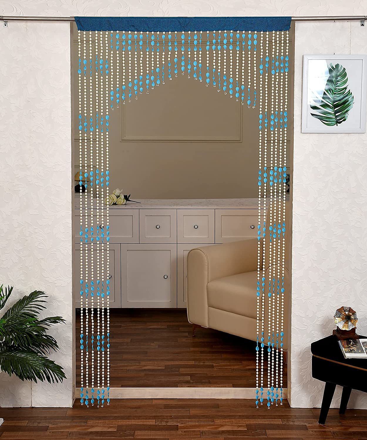 214 cm (7 ft) Long Door PVC Semi Transparent Curtain Single Curtain-image-3