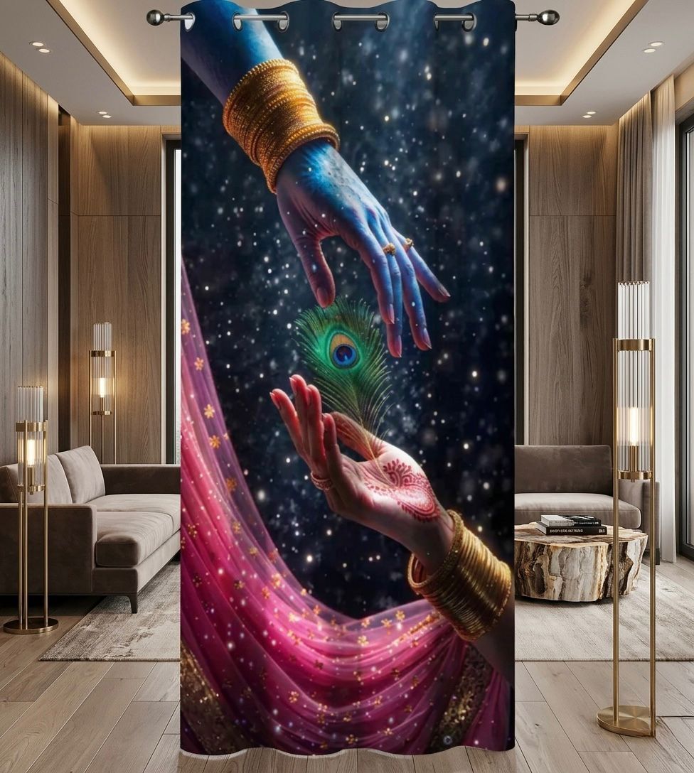 shri shyam 214 cm (7 ft) Window Polyester Semi Transparent Curtain Single Curtain-picture-15