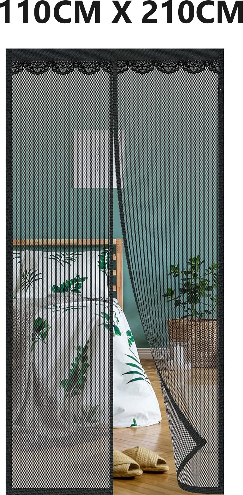 210 cm (7 ft) Polyester Semi Transparent Long Door Curtain Single Curtain-image-0