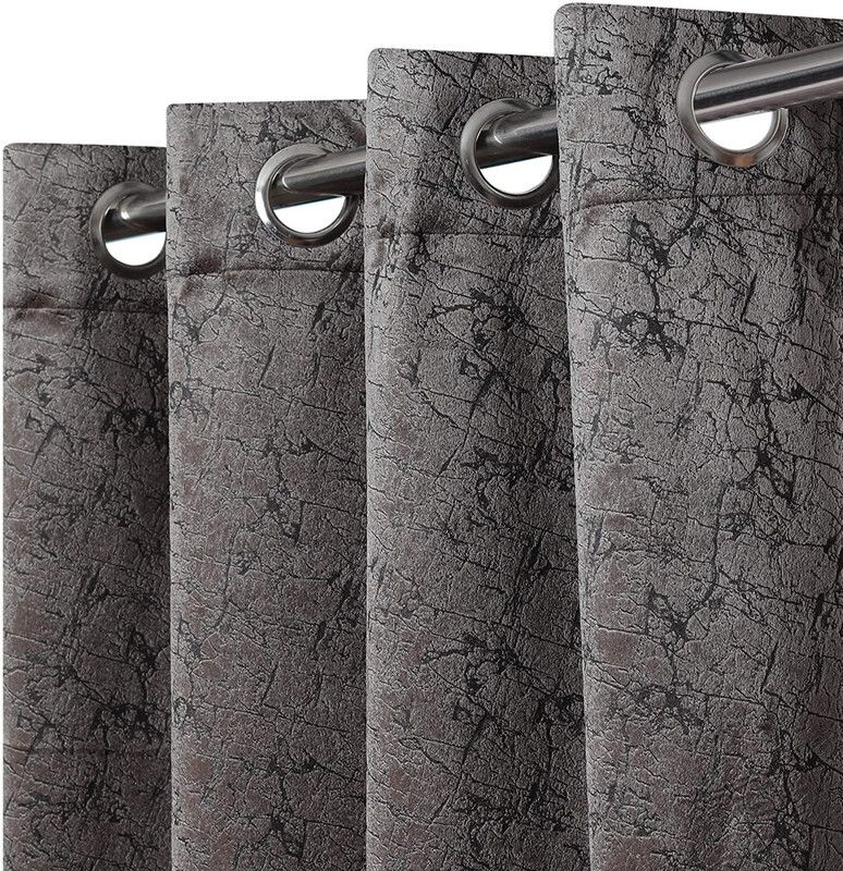 152 cm (5 ft) Velvet Room Darkening Window Curtain Single Curtain-image-15