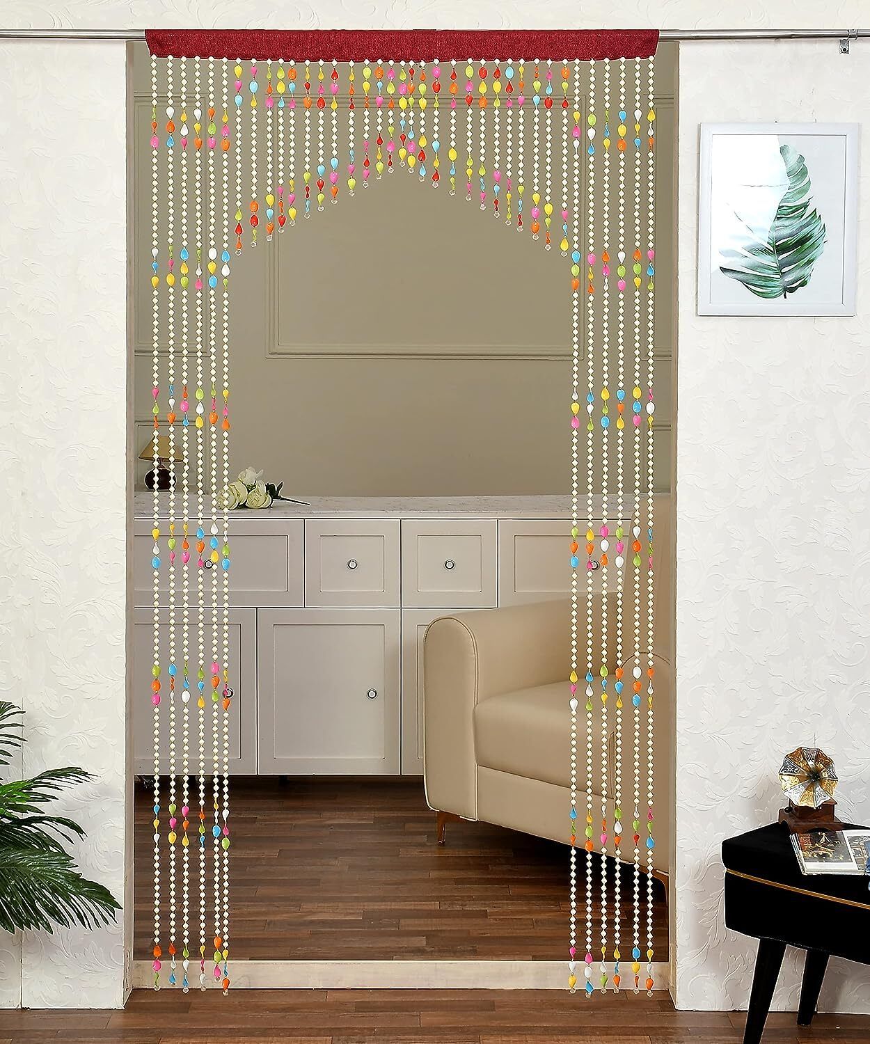 slh handloom 213 cm (7 ft) PVC Semi Transparent Door Curtain Single Curtain-picture-28
