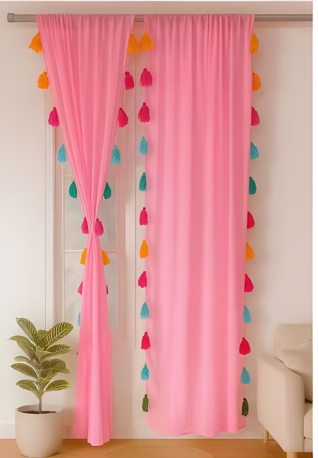 nysarg 213 cm (7 ft) Window Polyester Transparent Curtain (Pack Of 2)-picture-33