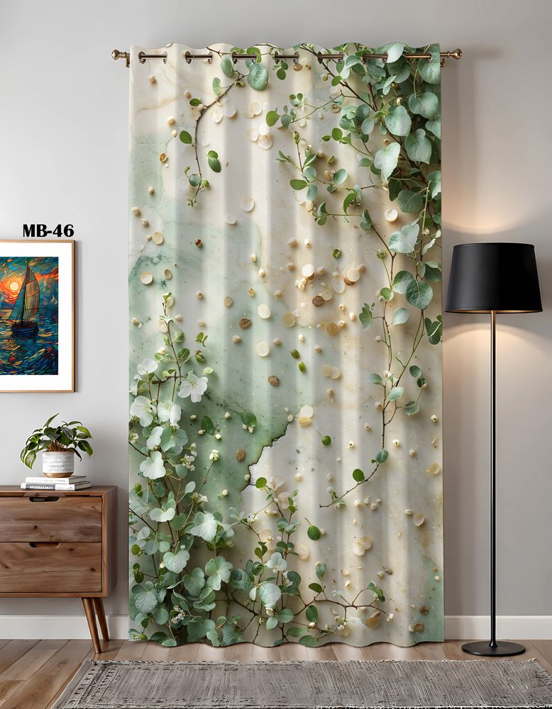 214 cm (7 ft) Window Polyester Room Darkening Curtain Single Curtain-image-26