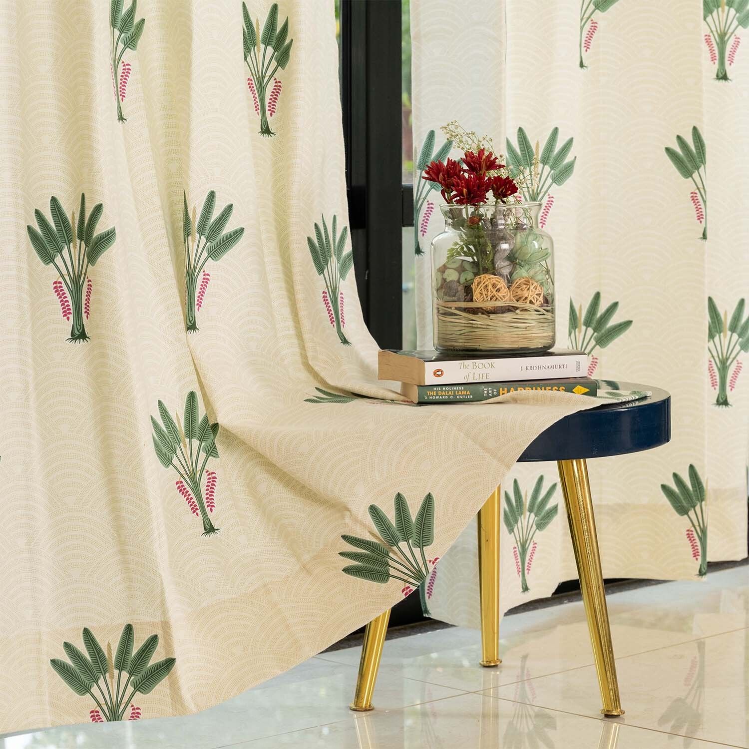 urban space 152 cm (5 ft) Cotton Room Darkening Window Curtain (Pack Of 2)-picture-15