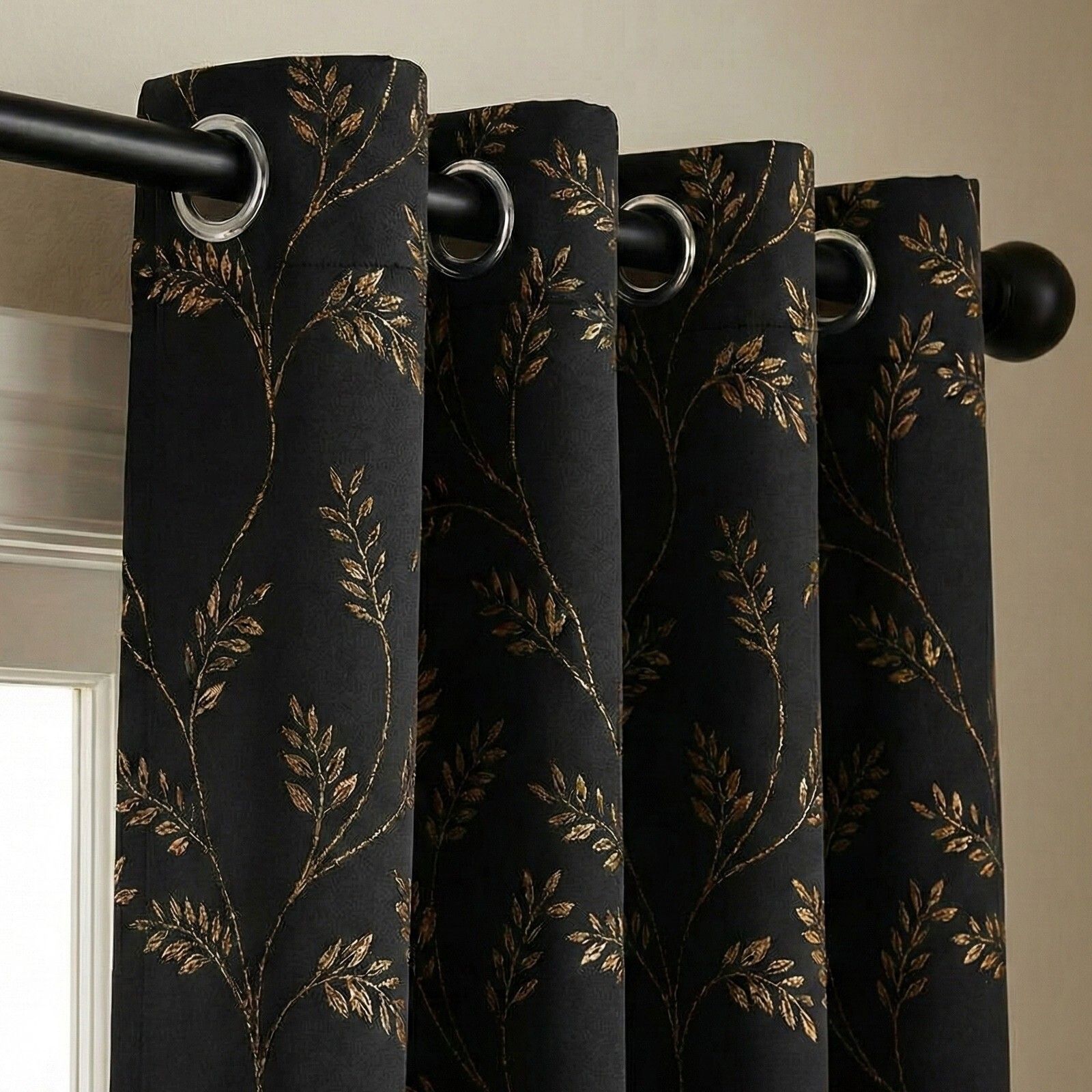 244 cm (8 ft) Long Door Polyester Blackout Curtain (Pack Of 2)
