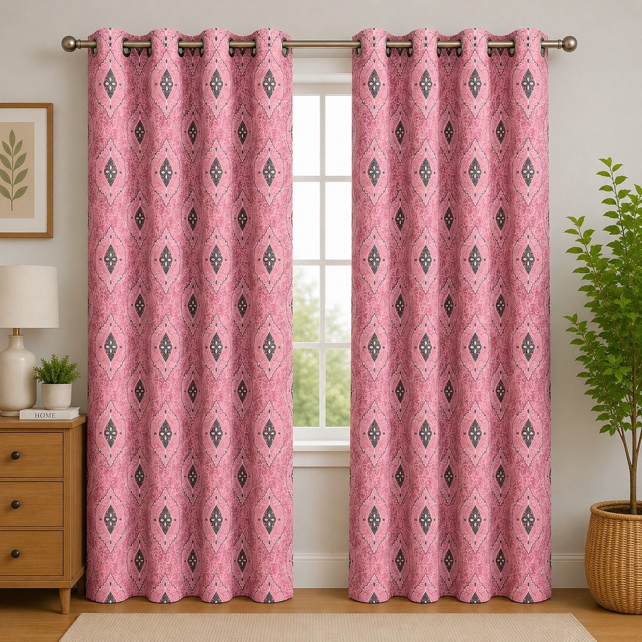 152 cm (5 ft) Window Polyester Room Darkening Curtain (Pack Of 2)-image-30