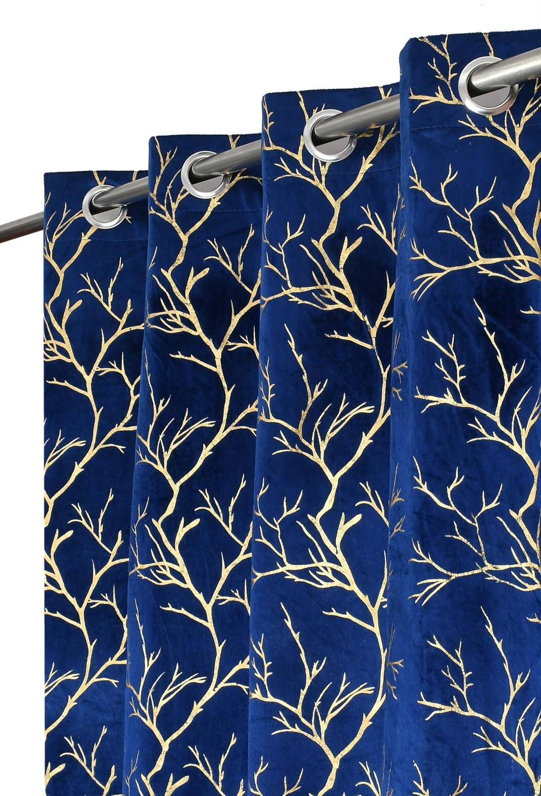 shopgallery 274 cm (9 ft) Long Door Velvet Room Darkening Curtain Single Curtain-picture-37
