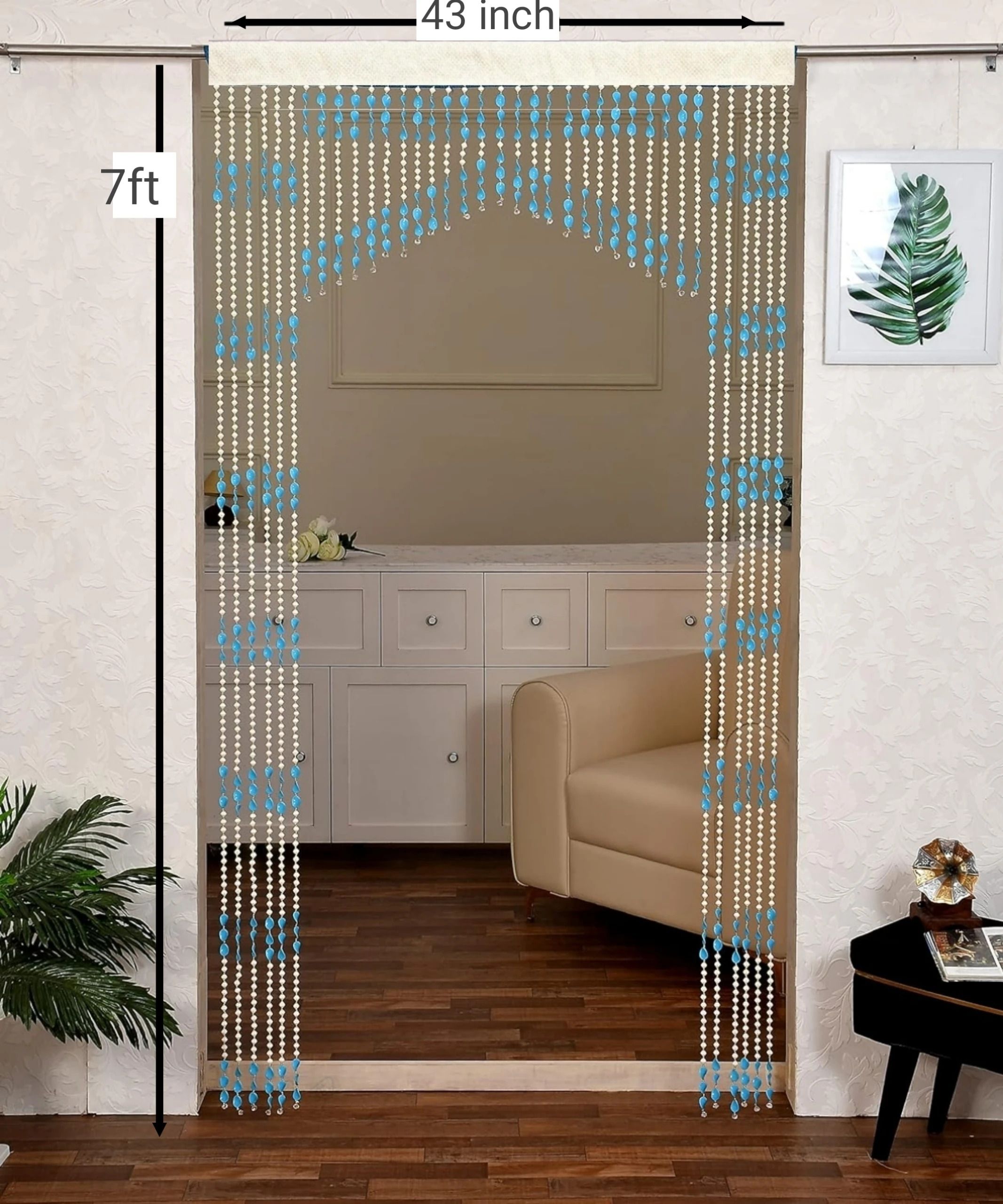 goymore 213.36 cm (7 ft) Door PVC Transparent Curtain Single Curtain-picture-49