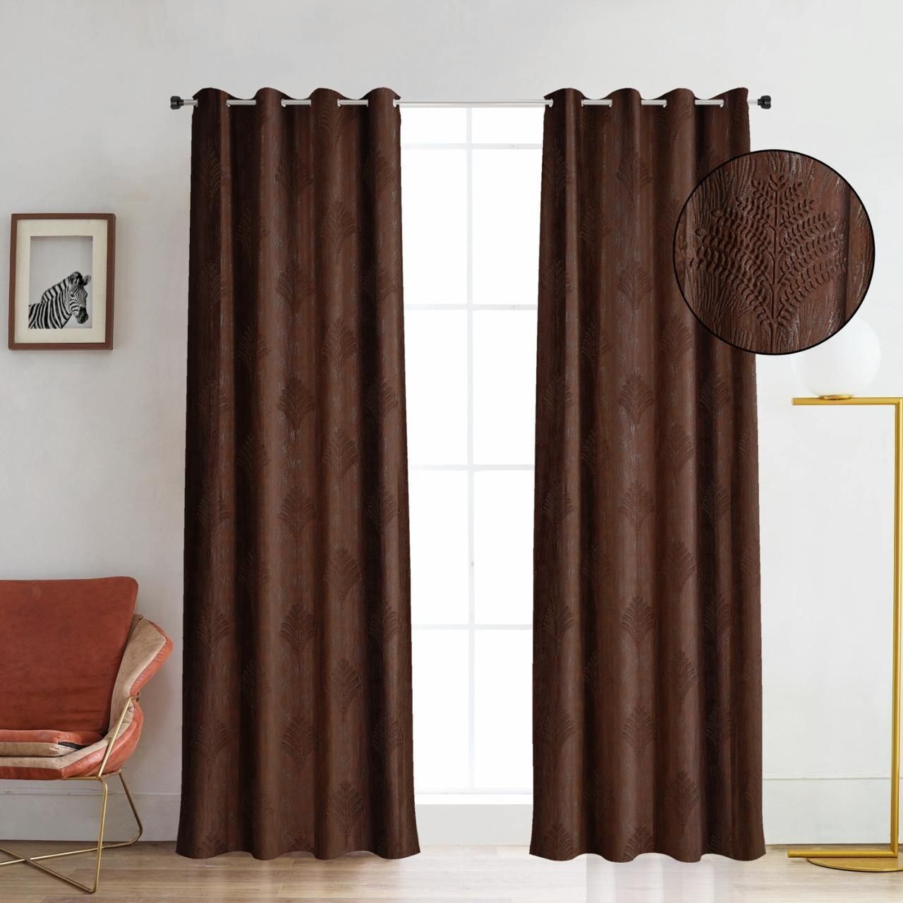 274 cm (9 ft) Long Door Polyester Room Darkening Curtain Single Curtain-image-17