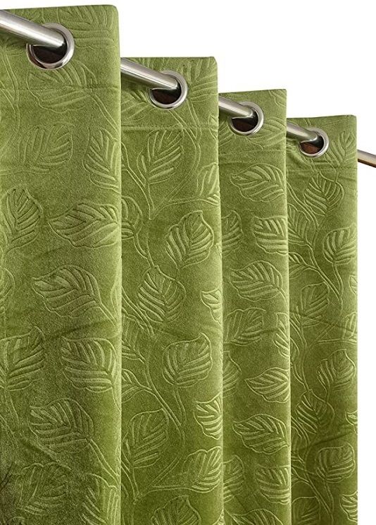 stackers 213 cm (7 ft) Door Velvet Blackout Curtain Single Curtain-picture-15