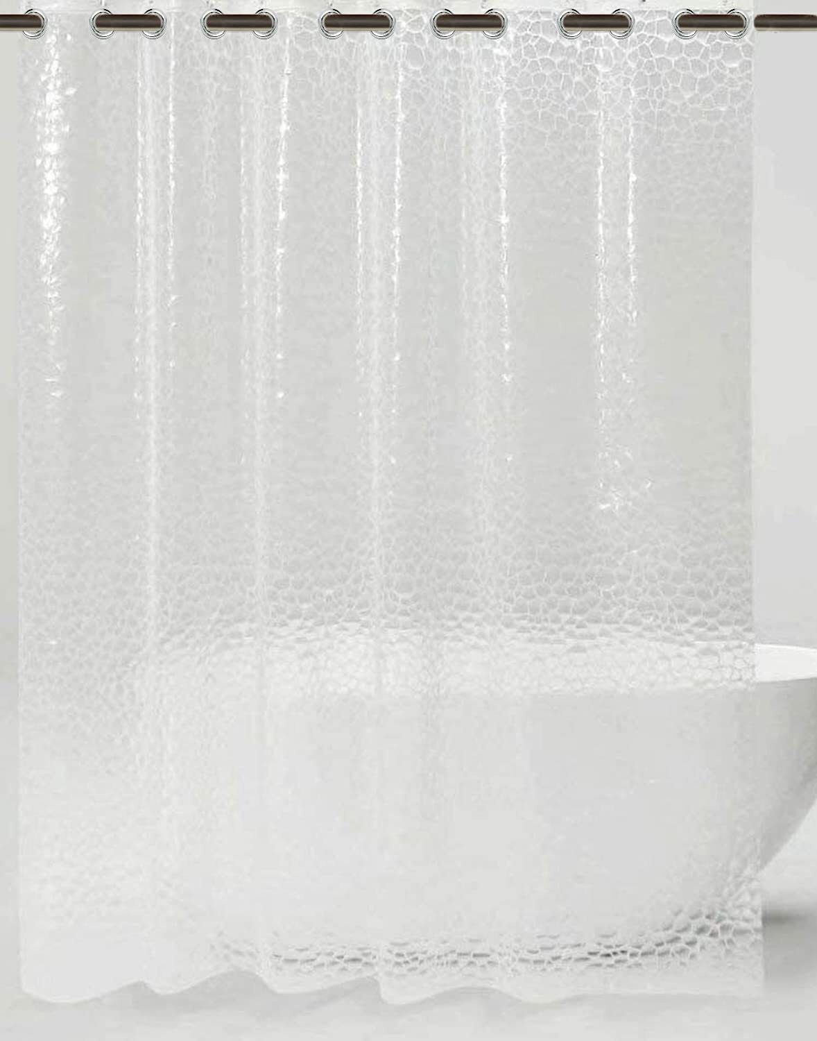 mahira 213 cm (7 ft) Shower PVC Transparent Curtain Single Curtain-picture-23