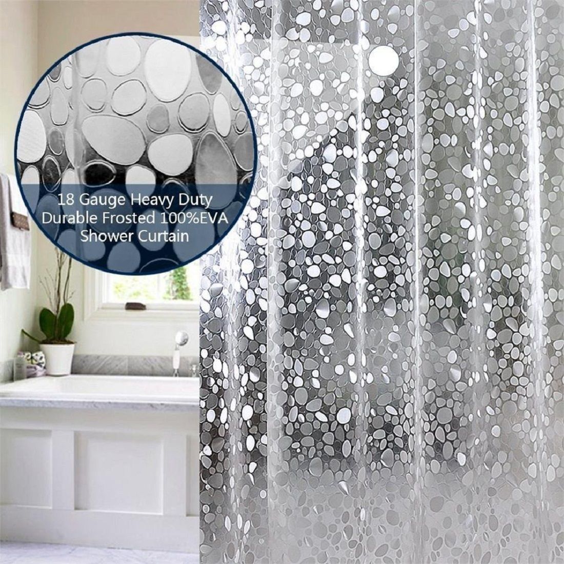casa furnishing 243 cm (8 ft) Door PVC Semi Transparent Curtain Single Curtain-picture-24