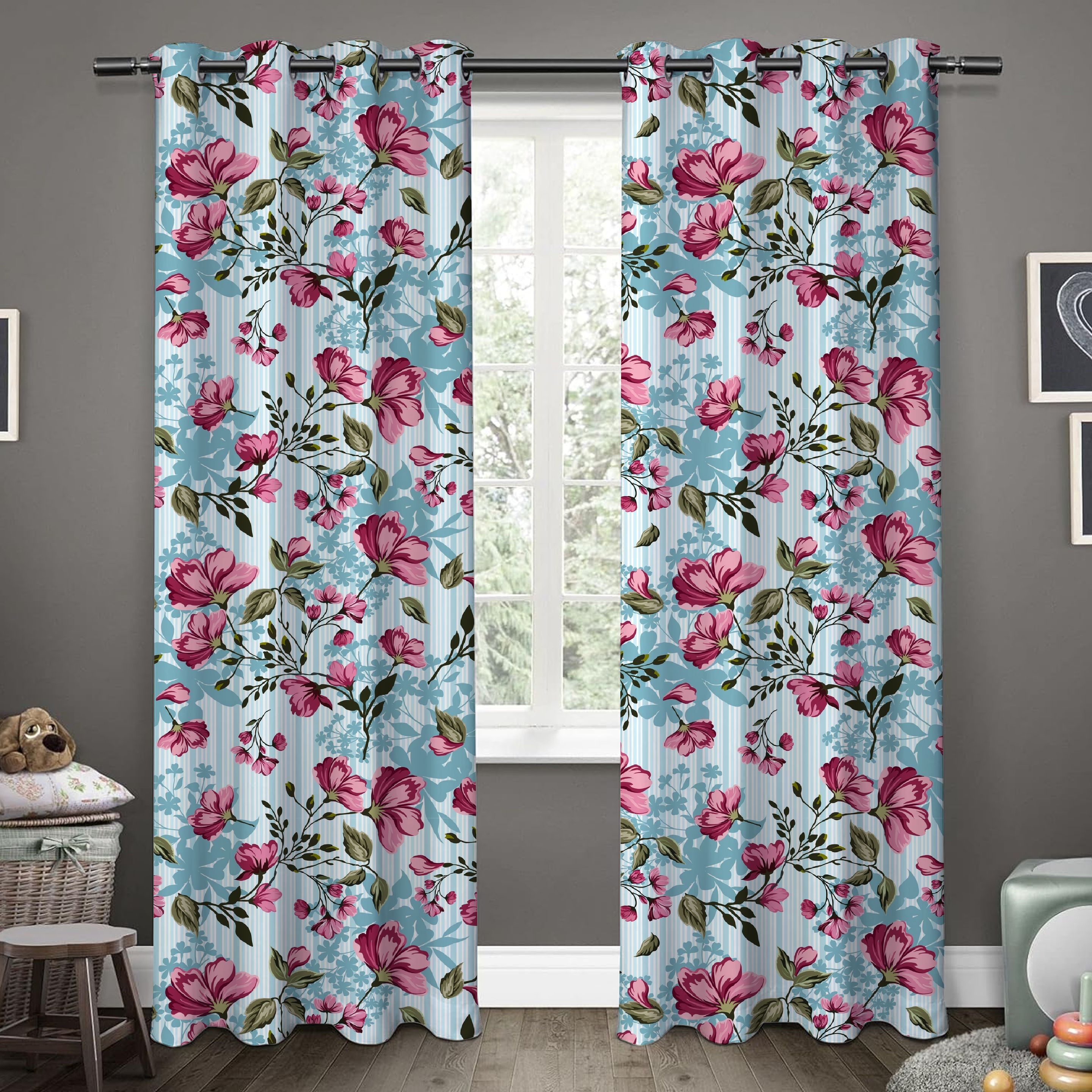 kpnine trendz 153 cm (5 ft) Window Polyester Room Darkening Curtain (Pack Of 2)-picture-13