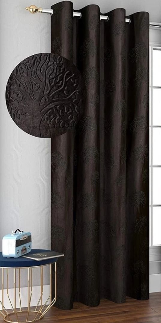274.3 cm (9 ft) Polyester Room Darkening Long Door Curtain Single Curtain-image-31