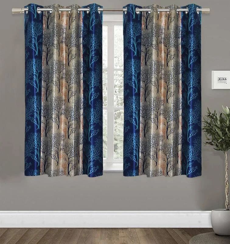 152.4 cm (5 ft) Window Polyester Semi Transparent Curtain (Pack Of 2)