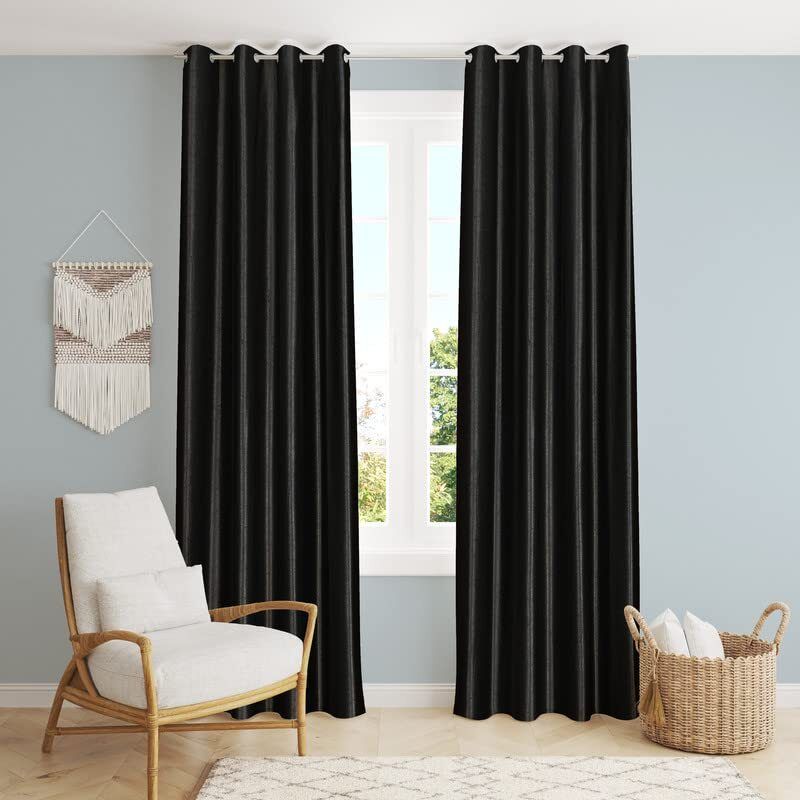 214 cm (7 ft) Door Polyester Room Darkening Curtain (Pack Of 2)-image-11