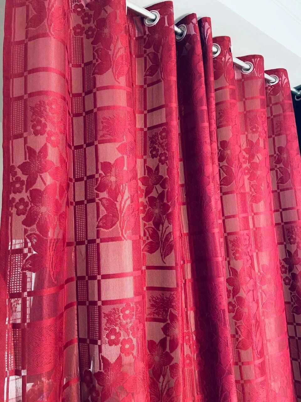 sr collection 152 cm (5 ft) Net Semi Transparent Window Curtain (Pack Of 2)-picture-20