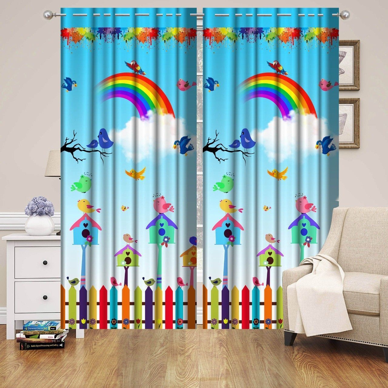 aht decor 153 cm (5 ft) Window Polyester Room Darkening Curtain (Pack Of 2)-picture-14