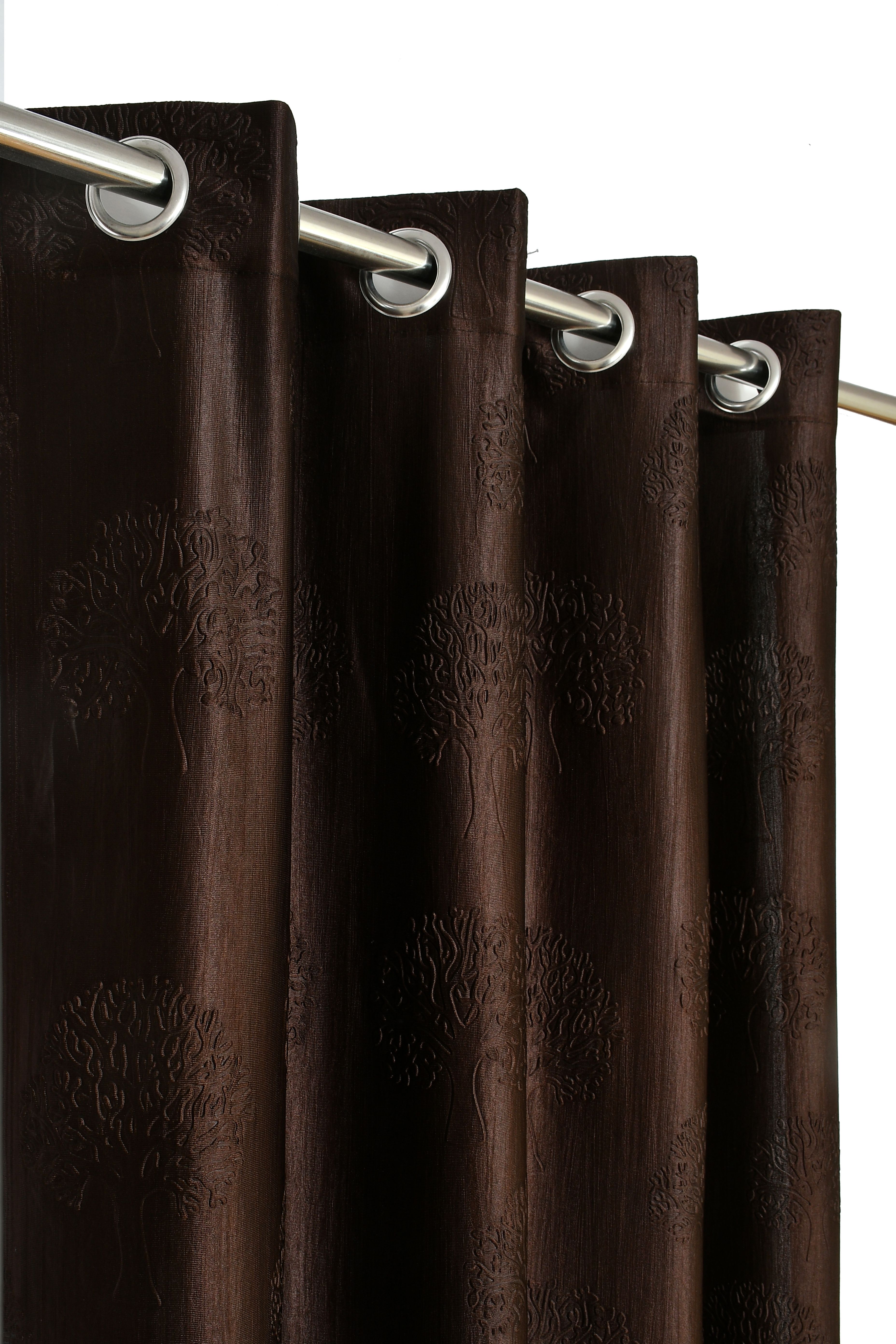 152 cm (5 ft) Window Polyester Room Darkening Curtain Single Curtain-image-35