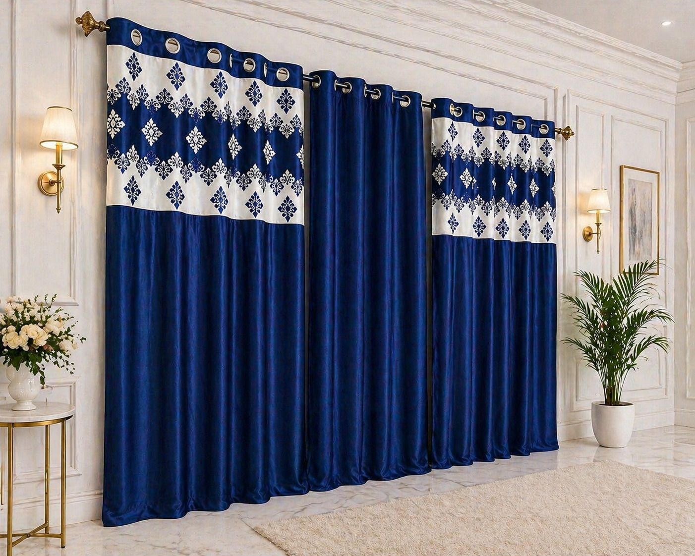 213 cm (7 ft) Window Polyester Blackout Curtain (Pack Of 3)-image-34