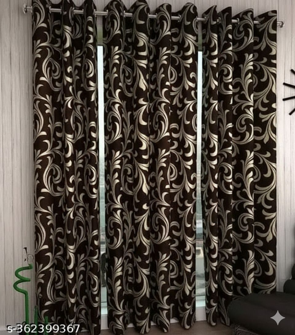 153 cm (5 ft) Window Polyester Semi Transparent Curtain (Pack Of 3)-image-5