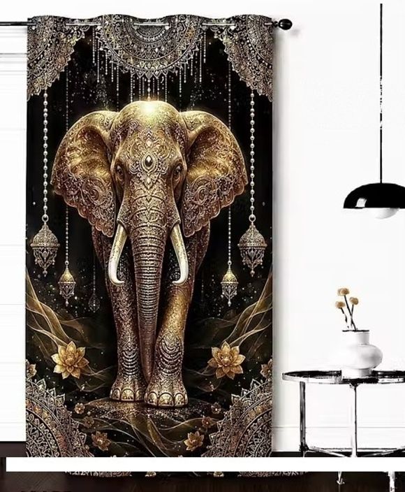 212 cm (7 ft) Door Polyester Room Darkening Curtain Single Curtain-image-46
