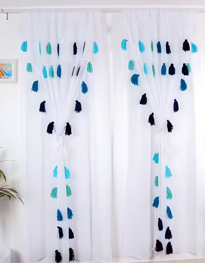 213 cm (7 ft) Window Polyester Transparent Curtain (Pack Of 2)-image-42