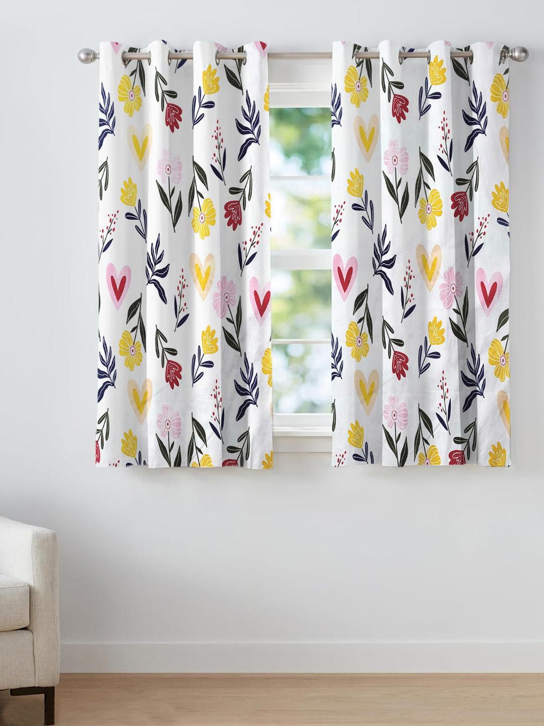 ana 152 cm (5 ft) Window Cotton Room Darkening Curtain (Pack Of 2)-picture-20