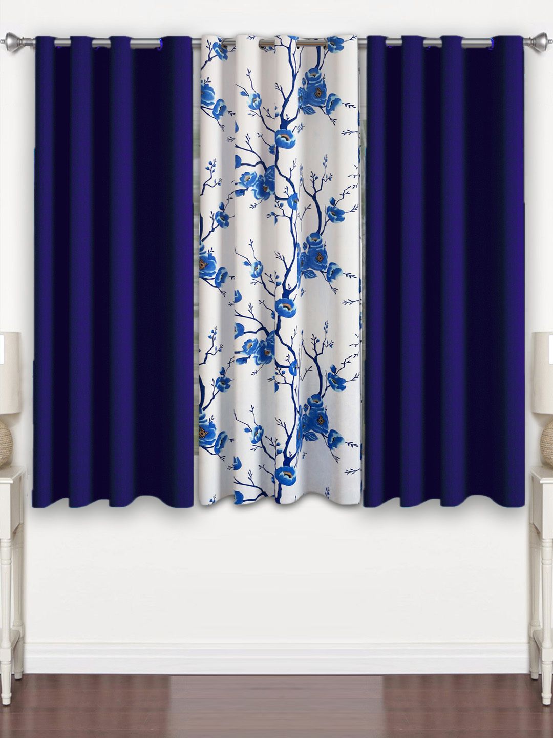 lunar days 152.4 cm (5 ft) Window Polyester Semi Transparent Curtain (Pack Of 3)-picture-46