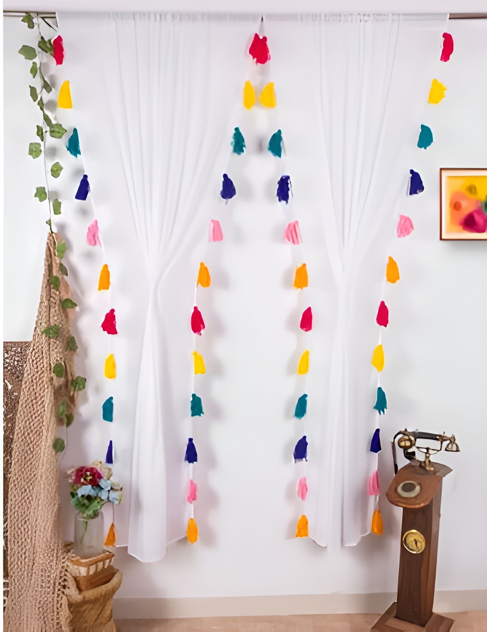 nysarg 213 cm (7 ft) Window Polyester Transparent Curtain (Pack Of 2)-picture-16