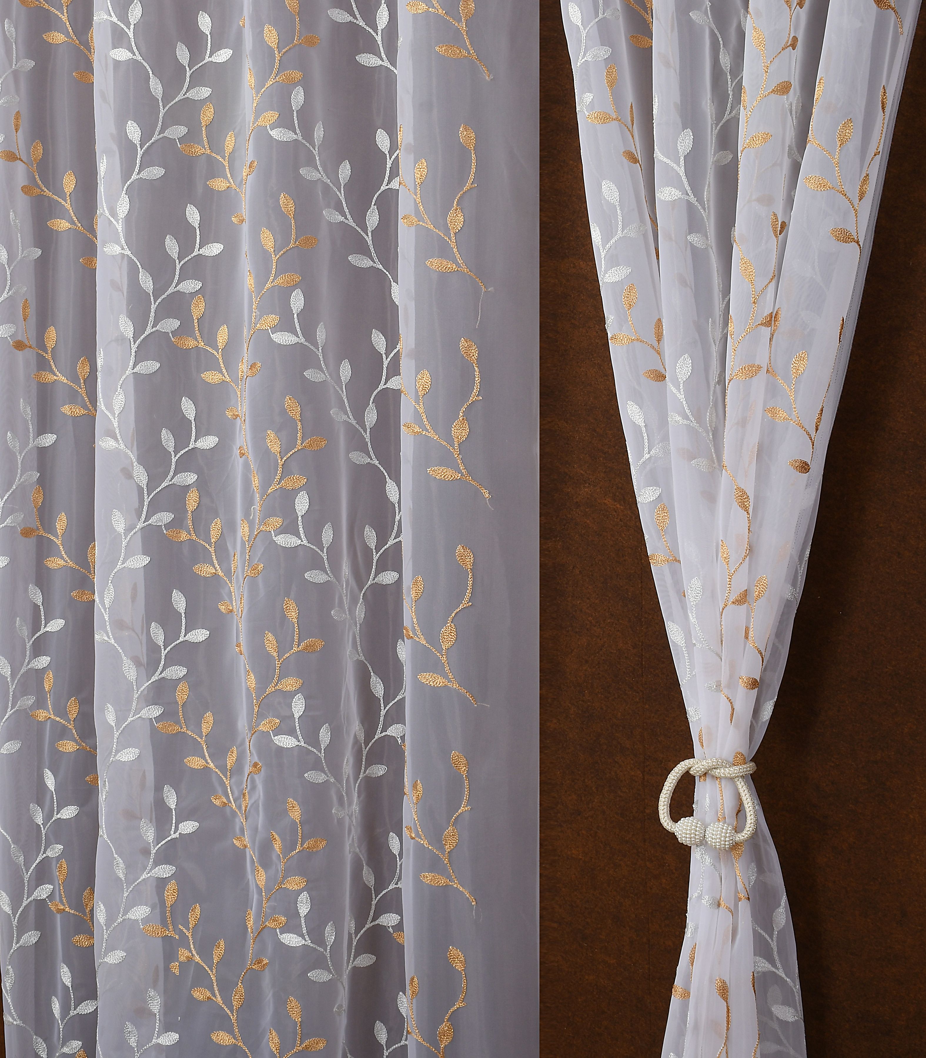 fabrilia 152 cm (5 ft) Window Tissue Transparent Curtain (Pack Of 2)-picture-37