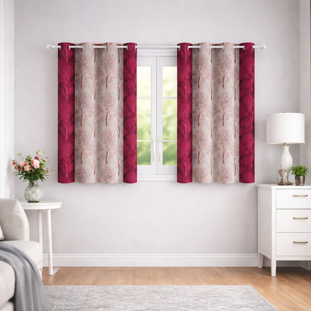 152 cm (5 ft) Window Polyester Semi Transparent Curtain (Pack Of 2)-image-17