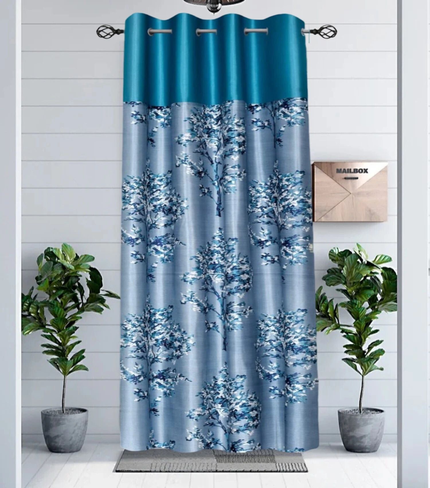 darshanam world 214 cm (7 ft) Polyester Semi Transparent Door Curtain Single Curtain-picture-17