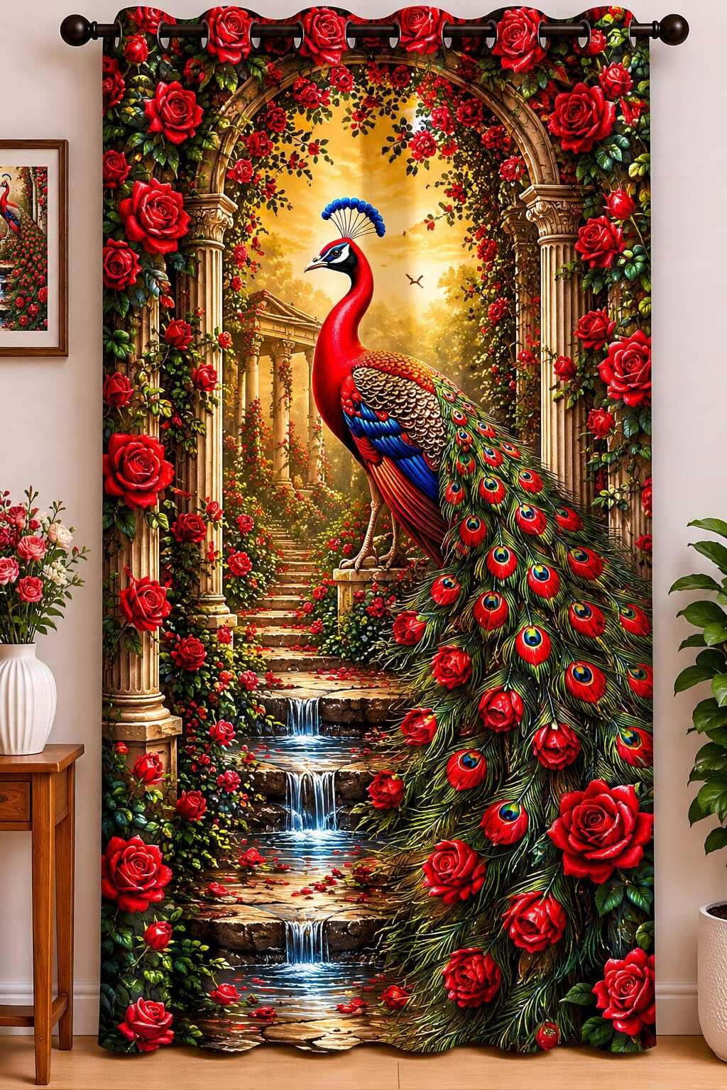 213 cm (7 ft) Door Polyester Room Darkening Curtain Single Curtain-image-39