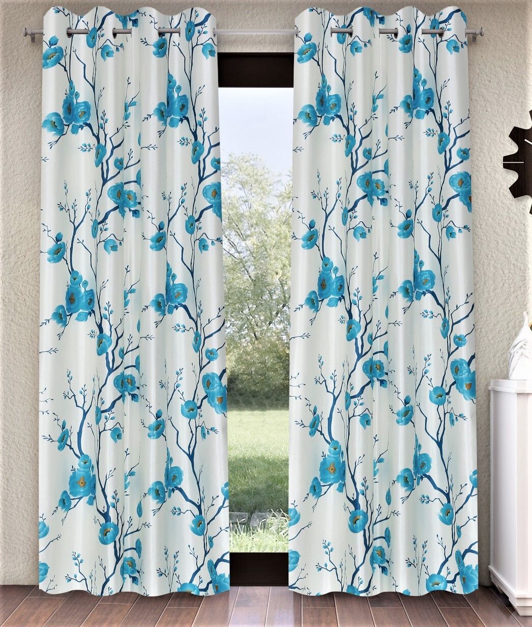 213 cm (7 ft) Polyester Semi Transparent Door Curtain (Pack Of 2)