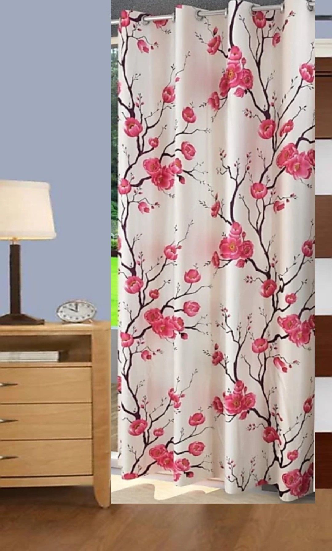 yetlir 153 cm (5 ft) Door Polyester Semi Transparent Curtain Single Curtain-picture-28