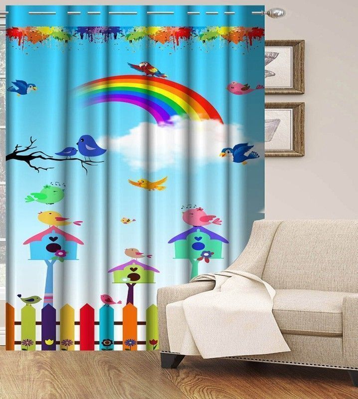 truevalue 152 cm (5 ft) Door Polycotton Semi Transparent Curtain Single Curtain-picture-35