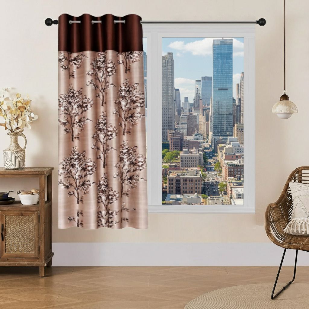 easetensil 152 cm (5 ft) Window Polyester Semi Transparent Curtain Single Curtain-picture-16