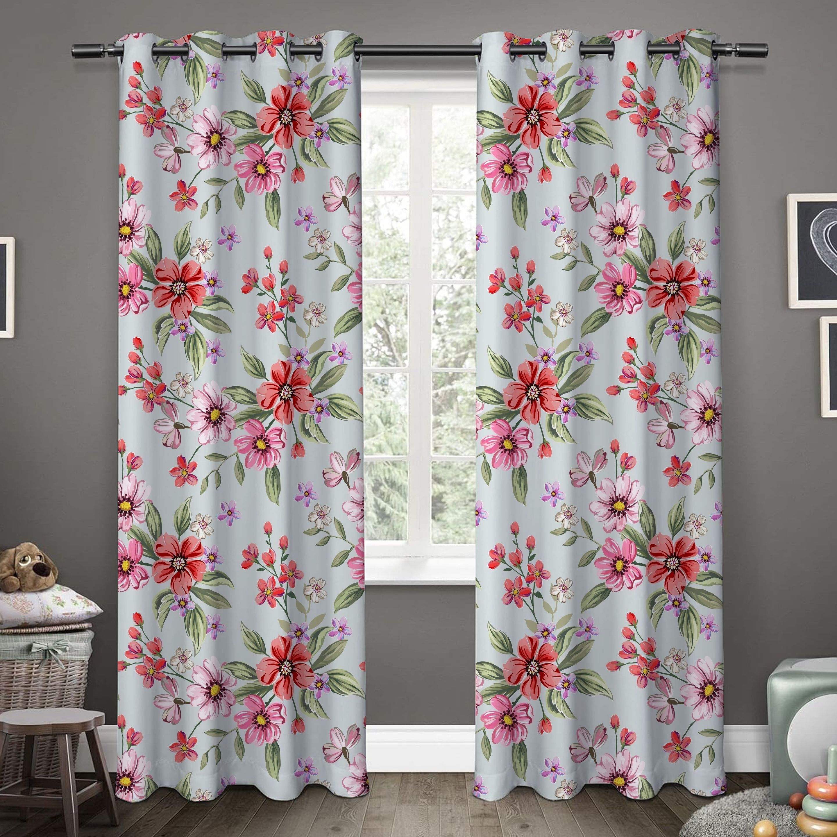 153 cm (5 ft) Window Polyester Room Darkening Curtain (Pack Of 2)-image-42