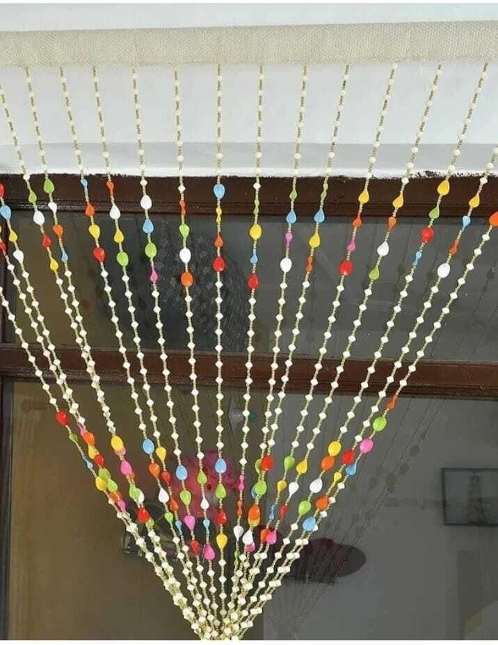 sa handloom 213 cm (7 ft) Door PVC Semi Transparent Curtain Single Curtain-picture-20